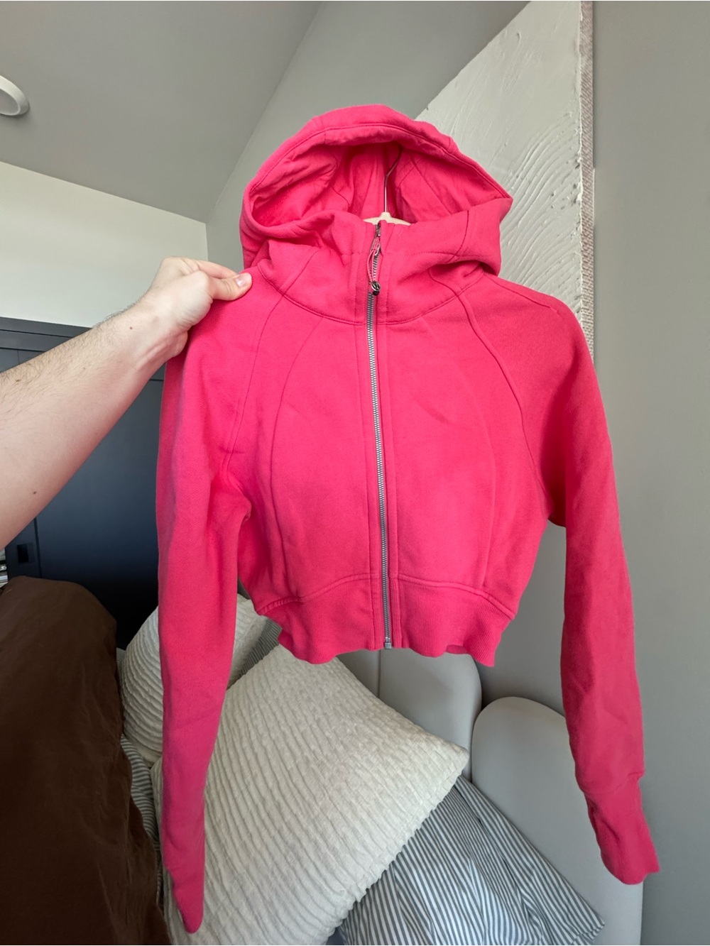 lululemon athletica Cropped Zip Hoodie - Pink - Picture 2 of 3